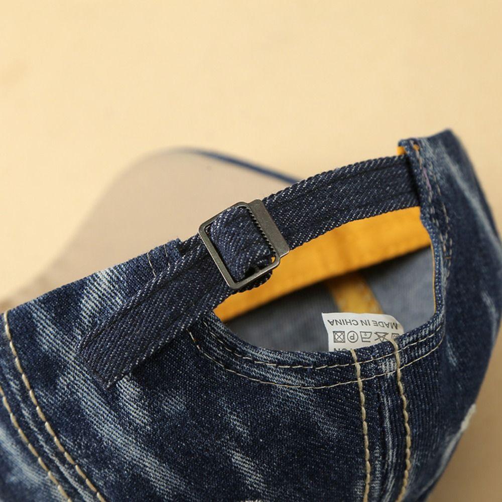 Fashion Adjustable Denim Baseball Cap Bow Sun Protection Hip Hop Hat Breathable Versatile Sun Hat Outdoor