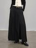 Women's High Waist Pleated Slit Skirt - Spring 2026 New Arrival with Raw Edge Design
