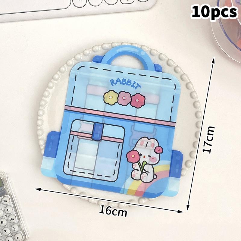 Niedliche Cartoon-Schultaschenform Süßigkeitenverpackungsbeutel Snack-Keks-Aufbewahrungsbeutel Kindertag Geburtstag Verschlussbeutel