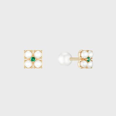 14K Clover Pearl Piercing (Single) RA26B20K