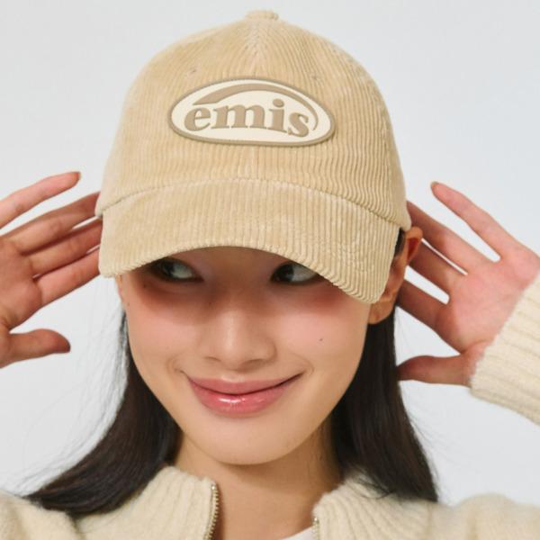 EMIS Gummipatch Cord Cap (Grün, Rosa, Aschblau, Beige, Braun, Marineblau, Schwarz)