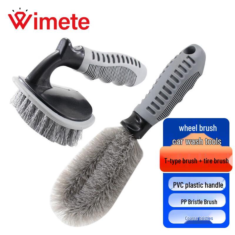 Wimete WIkp-25 Portable Soft Handle Car Tire Cleaning Brush Tire Brush