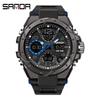 Sanda Men's Multifunctional Dual Display Luminous Waterproof Sports Watch for Teens