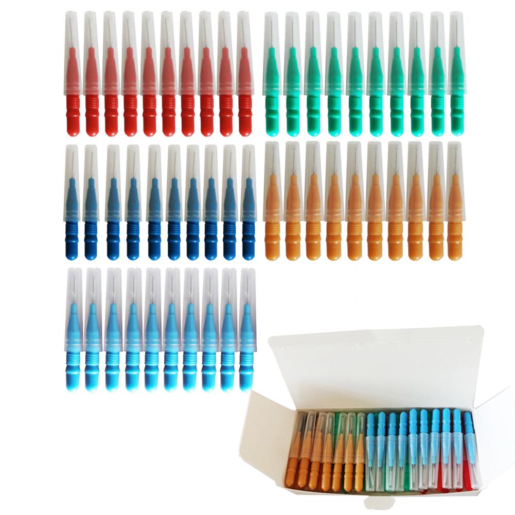 60pcs Interdental Brush Dental Floss Teeth Oral Clean Hygiene Toothpick Tools Toothpick Teeth Brush Oral Care Tool