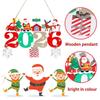 Dwarf Design Wooden Christmas Pendant Hanging Style Snowman Door Hanging Ornaments Year 2026 Elk Christmas Door Decoration