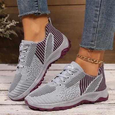 Mode Damen Schuhe 2024 Heißer Verkauf Schnürschuhe Damen Vulkanisierte Schuhe Mode Farbabstimmung Damen Freizeitschuhe Neue Leichte Mesh Sneaker