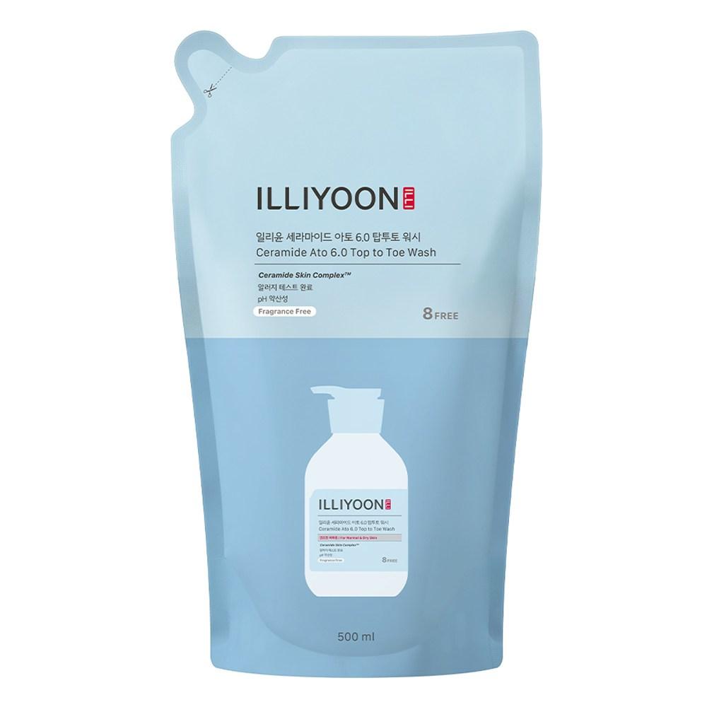 

ILLIYOON Ceramide Ato 6.0 Гель-пена для мытья всего тела без отдушек, сменный блок, 500 мл, 1 шт.