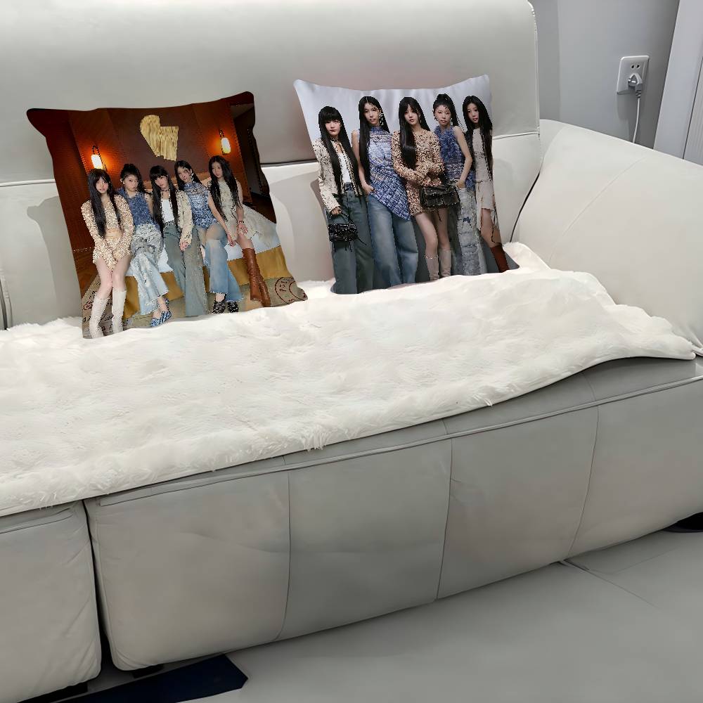 Kpop I-ILLIT Personalized Picture Text Home Decorative Pillows Household Gifts 45x45cm