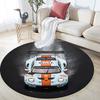 Gulf Racing Art pattern round rug,Carpet Rug for Living Room Bedroom Playroom ,Non-slip Floor Mat,Holiday Gifts and Birthday Gifts.