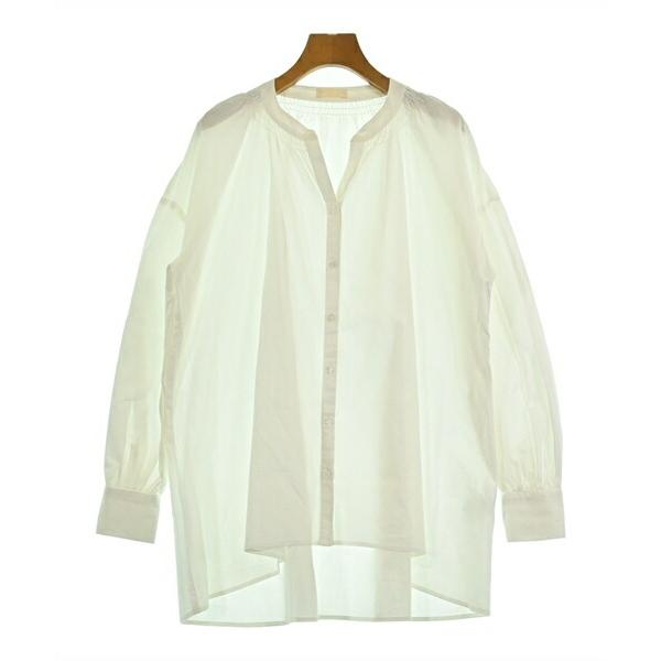 EARTH MUSIC&ECOLOGY Earth Music and Ecology Blouse Women s F White [Used] [Secondhand Clothes]