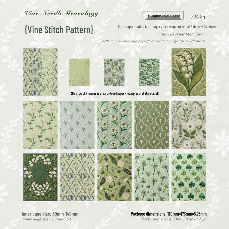 Mò Mò Embossed Paper: Retro Diary & DIY Scenery Decoration Series