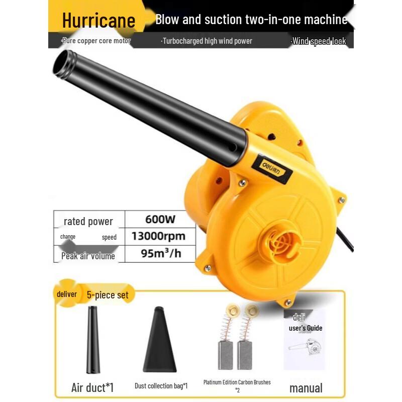 Deli Electric Blower & Vacuum Cleaner CN plug (adapter included)
