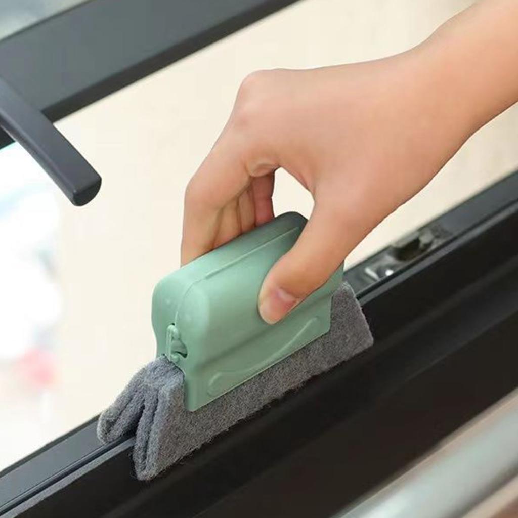 Window Groove Cleaning Brush Handheld Window Track Cleaner Tool for Sliding Door Sill Tile Lines