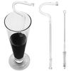 Drinking Straw with Free Cleaning Brush Removable Plug Reusable Flute Style Design Engaging Lips Horizontally Transparent Glass