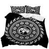 Trendy Personality Black Bohemian Quilt Cover Three-Piece 3D Digital Bedding