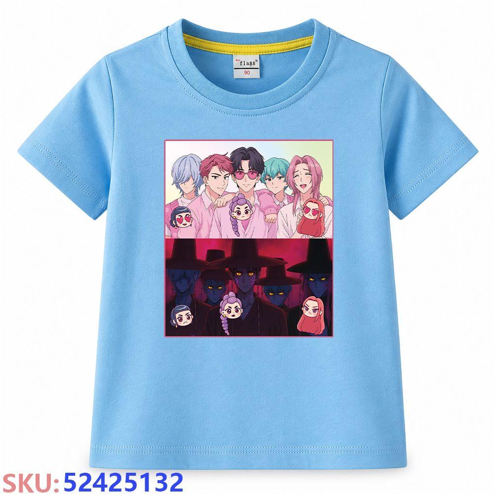 KPop Demon Hunters Children's Cartoon Print T-shirt