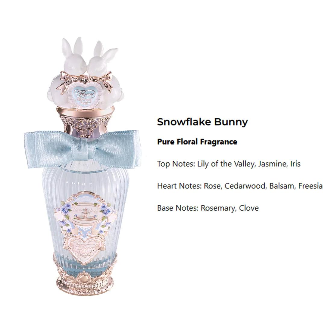 

Flower Knows Bunny Garden Perfume Sweet Floral Long Lasting Fragrance for Women Cute Aesthetic Light Fresh Scent Snowflake Bunny