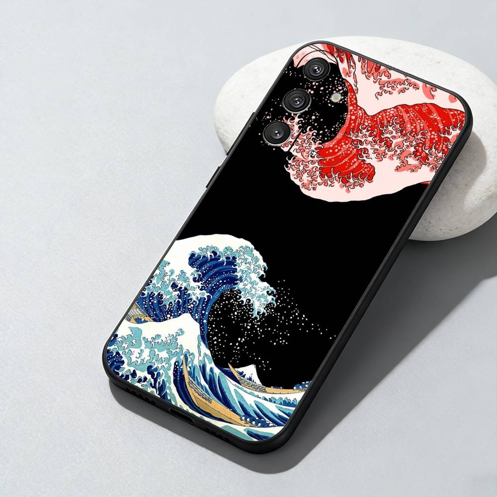 The Great Wave Off Kanagawa Phone Case For Samsung Galaxy A73,A72,A71,A70,A52,A51 Others Soft Black Cover