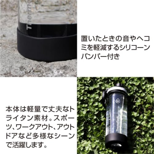 Official Takeya Clear Bottle, 0.7L (700ml), Thermo Flask with Graduations, Carry Handle, and Silicone Bumper. Lightweight, Direct Drinking, Protein Sh