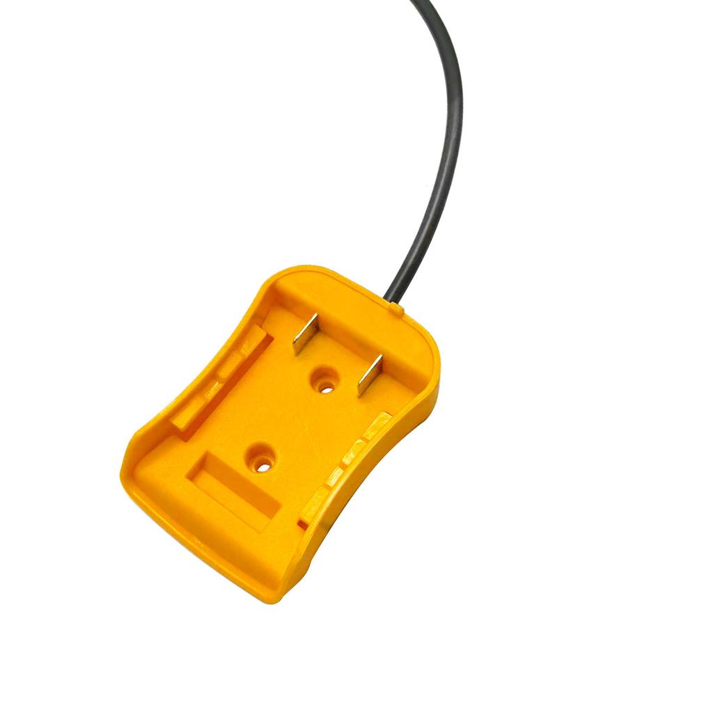 2.1mm DC Output Adapter Connector for For DCB200 For DCB203 18V 21V Batteries 95cm Cable Yellow 75g 8.7 x 5.9cm