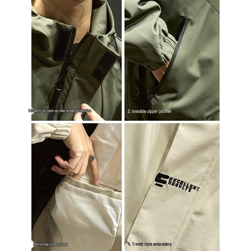 Wassup Sohot Men's Casual Windbreaker Jacket