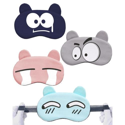 

YFFSFDC Sleeping Eye Mask, Blindfold, Sleeping Aid, Light Blocking, Lightweight, Breathable, Perfect for Naps, Power Napping, and Travel [4 Colors Ava