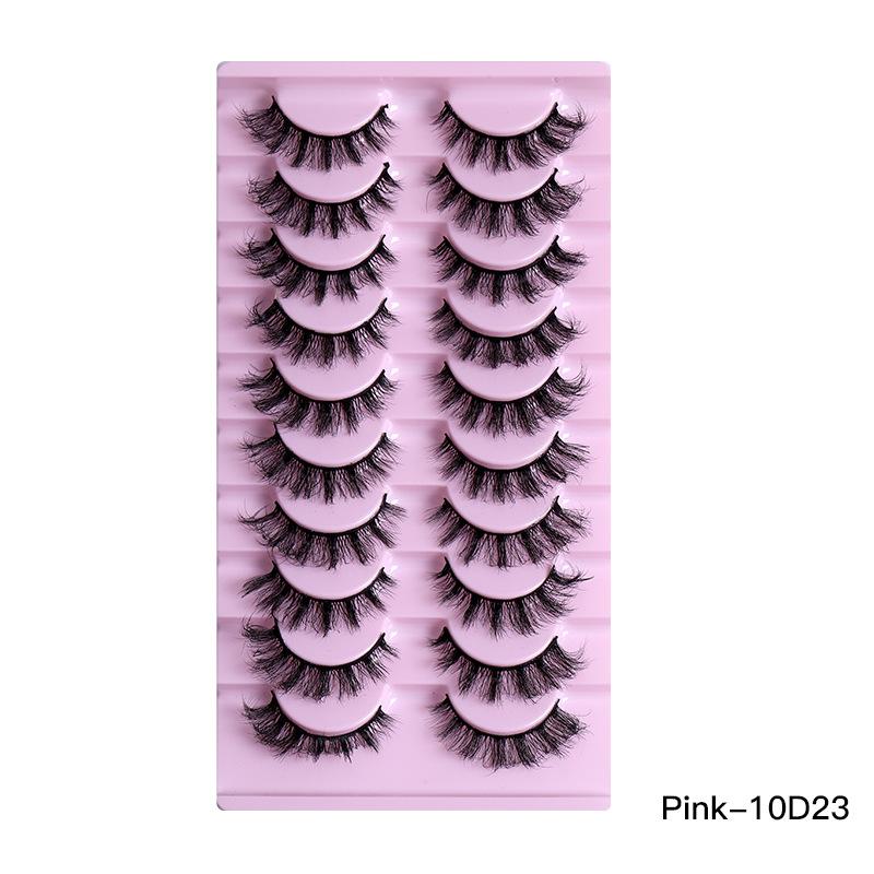 10 Pairs Of Messy False Eyelashes, Naturally Thick False Eyelashes, Slender And Curled Fried False Eyelashes