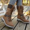 Women Mid-calf Boots Winter Plush Warm Snow Boot Outdoor Non-slip Platform Boots Fashion Women High Top Cotton Shoes Botas Mujer