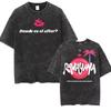 Maglietta Tour Album Rawayana Uomo Donna Vintage Lavato Street 100% Cotone Manica Corta T-shirt