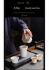 Portable Dehua Jade Ceramic Tea Set – Multifunctional Kung Fu Set for Travel, Office, and Home.