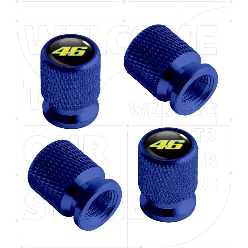

For No. 93 46 MotoGP Yamaha Ducati LOGO 4pcs Motorcycle Car Wheel Tire Valve Aluminum Caps Tyre Stem Covers Airdust Waterproof (as the picture,1set)