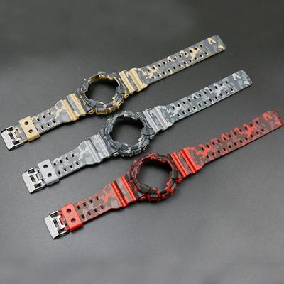 Camouflage-Harzarmband für Casio G-SHOCK GD120 GD100 GA110 GA100 Rahmen-Sportarmband GA100 GLS-100 Herrenuhrenarmband