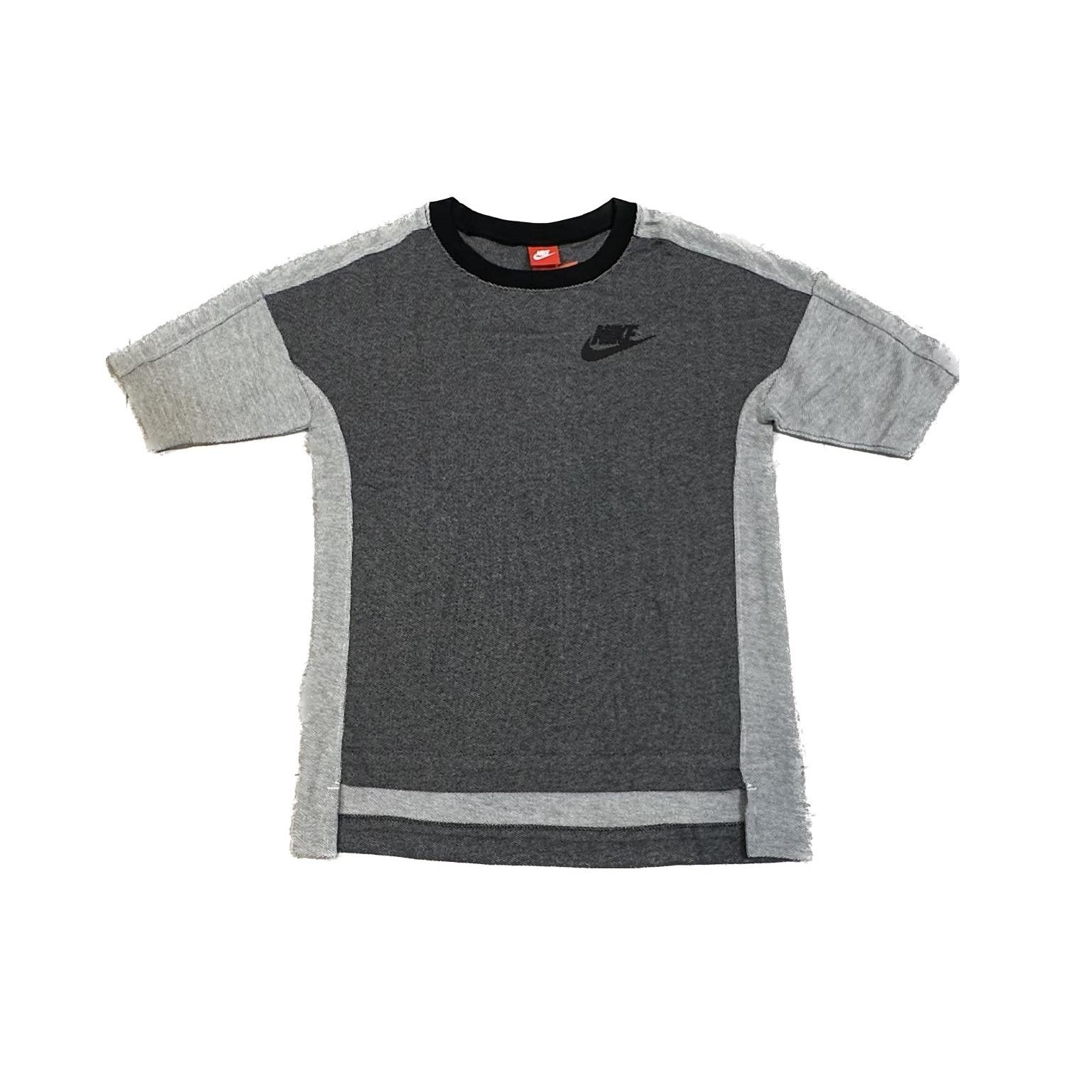 

New Nike Drop Shoulder Sleeve T Shirt Women s Gray 728224-010 L