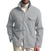 Men's Button Down Shirt Jacket Casual Long Sleeve Shacket Overshirts With Flap Pockets