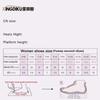 Fashion Metal One-strap Thick-heeled Shoes Autumn New Style Pointed Shallow Mouth Non-slip Wear-resistant Mid-heel Shoes