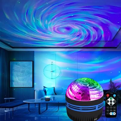 5V USB Starry Sky Projector Light Remote & Sound Control Night Lamp with 7 Modes for Bedroom Christmas Holiday Party Decoration