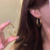 S925 Silver Needle Large Hoop Earrings - Japanese & Korean Style, Fashionable & Versatile, Celebrity-Inspired.