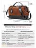 Black Angel Genuine Leather Women's Crossbody Doctor Bag with Suede Buckle