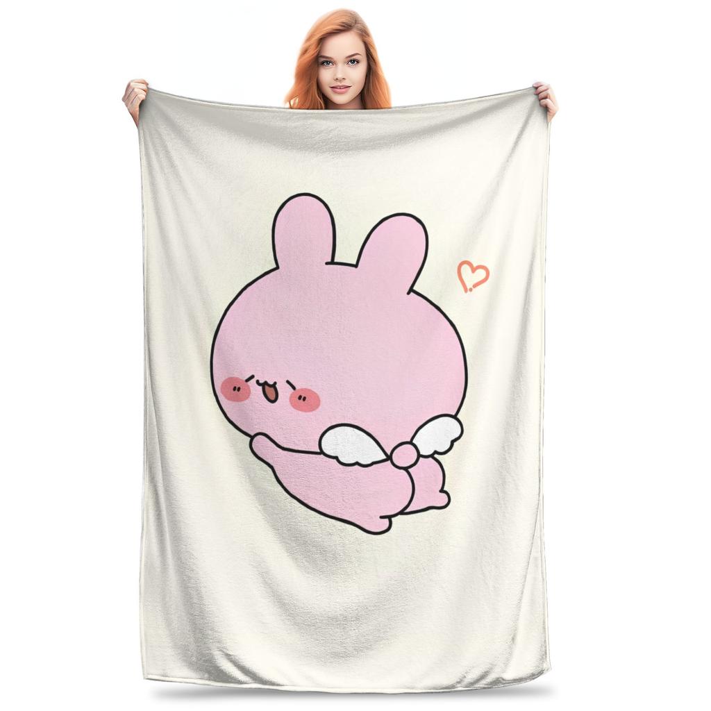 Asamimichaan Blanket Flannel Textile Decor Asamimi Multifunction Ultra-Soft Throw Blanket for Bedding Travel Plush Thin Quilt