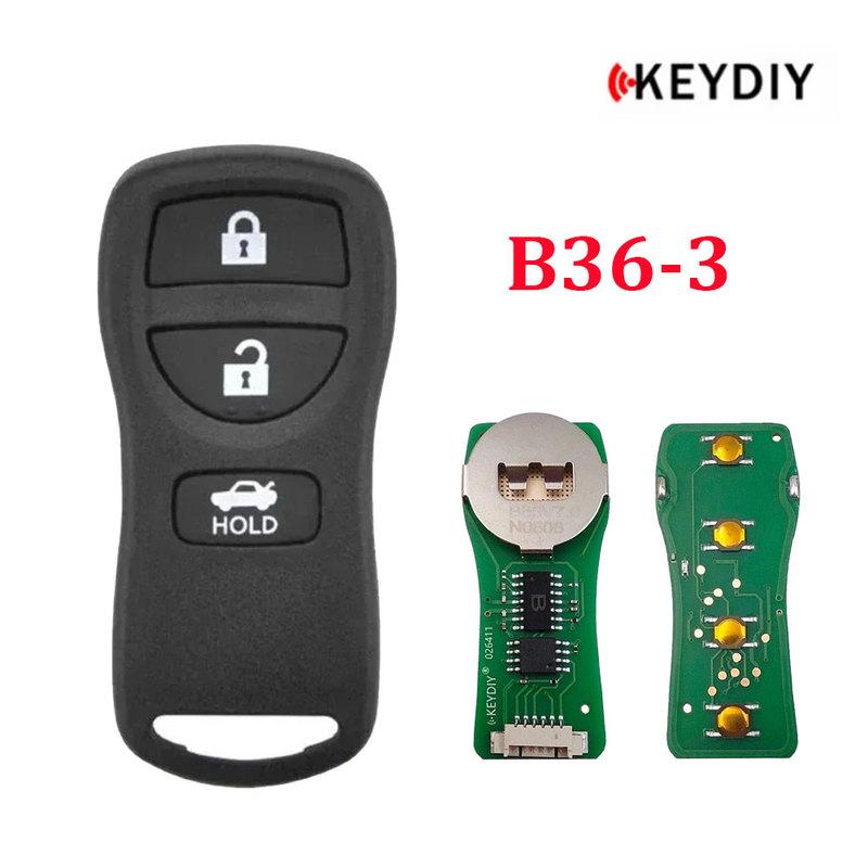 5pcs KEYDIY KD B36-3 Universal Remote Key 3 Buttons for Nissan Style Car Key for KD900/KD-MAX/KD-X2 MINI KD Max Key Programmer