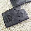 Punk Dark Style Street Dance Halbfingerhandschuhe für Herren PU Weichleder Motorradhandschuhe Trendige Atmungsaktive Coole Handschuhe