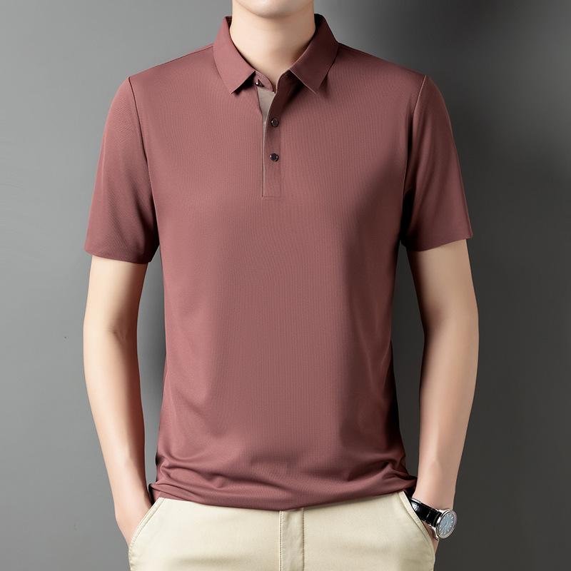 Solid Color Business Casual POLO Shirt Summer Fashion Casual Short Sleeve Comfortable and Breathable Top