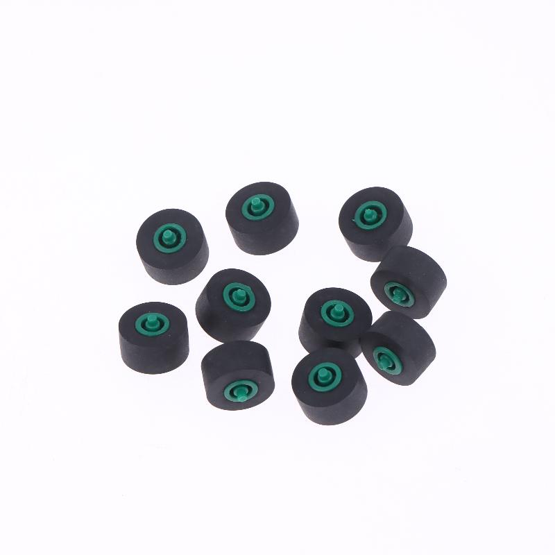10 Stück 10x6x1,5x10mm Kassettenradio-Mechanismus Druckrollenrad mit Welle für Tonbandgerät Kassettenplayer Audiozubehör
