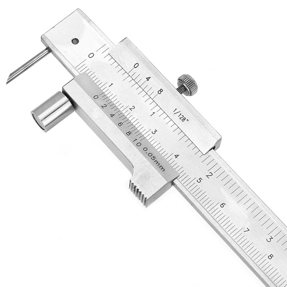 Caliper Ruler Measuring Tool Portable Stainless Steel Vernier Caliper 0‑200mm Caliper Ruler with Scriber 200mm Vernier Caliper