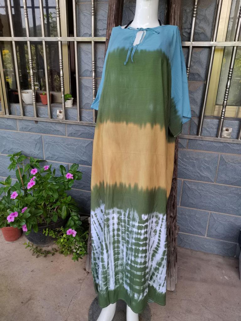 Rayon Printed Beach Cover-up Robe - Resort Casual Bikini Style 786