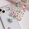 Christmas Kitty Cat Cartoon Embossed Nail Art Stickers - Waterproof Snowflake & Cute Camera Decorations