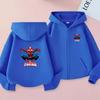 Kids Zipper Style Coat Fashion Animation Film Sweatshirt Clothing Boys Girl 3-12 Yrs Hoodie Long-Sleeved Casual Charming Clothes