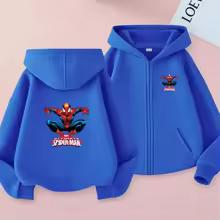 Kids Zipper Style Coat Fashion Animation Film Sweatshirt Clothing Boys Girl 3-12 Yrs Hoodie Long-Sleeved Casual Charming Clothes