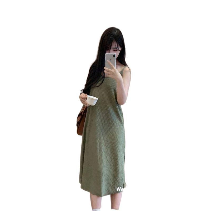 Women's Sleeveless Summer Tank Dress - Loose, Slimming, Large Size Base Layer