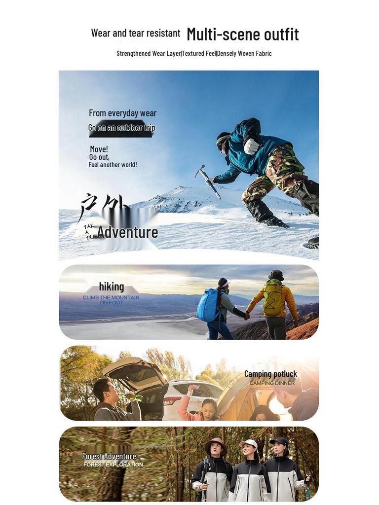 Unisex Farbblock Winddichte Wasserdichte Jacke mit Logo